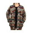 thumbnail image 1 of Mountain and Isles Women's Western Pattern Knit Jacquard Shirt Jacket Polar Fleece Lining MSRP 89.99, 1 of 4
