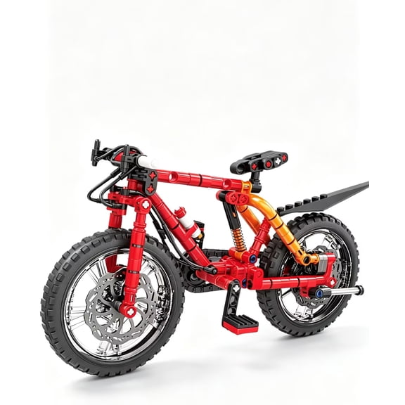 Mountain bike assembly building block model