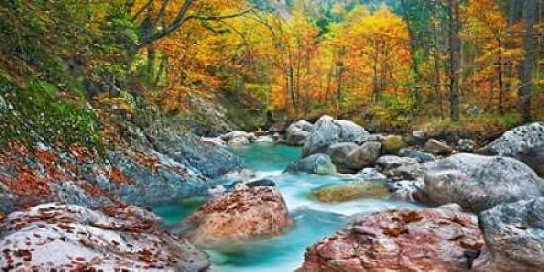 Mountain brook and rocks Carinthia Austria Canvas Art - Frank Krahmer (24 x 48)