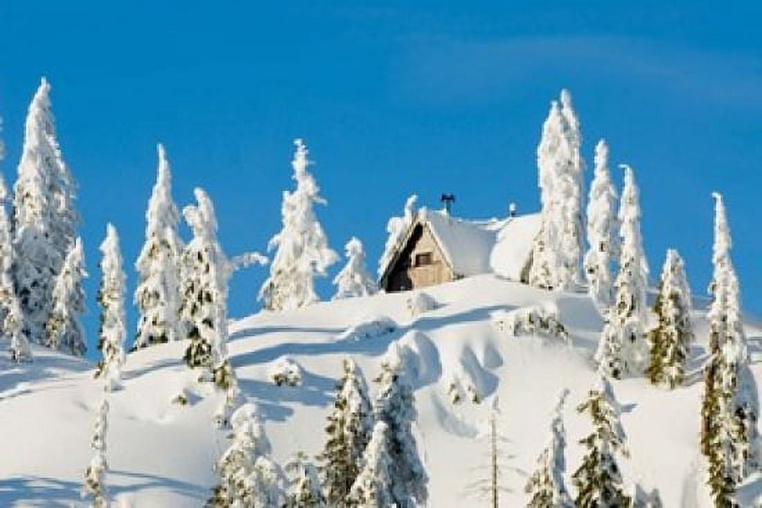 Mountain cabin Seymour Mountain British Columbia Canvas Art - Paul Colangelo DanitaDelimont (26 x 18)