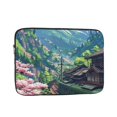 Mountain day art closeup liner bag with pocket for laptops and laptops