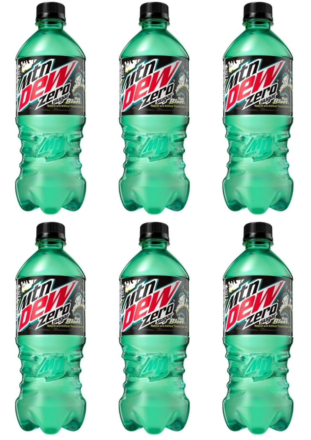 Mountain dew Dew, 20 oz bottles, 6 bottles (Zero Baja Blast)