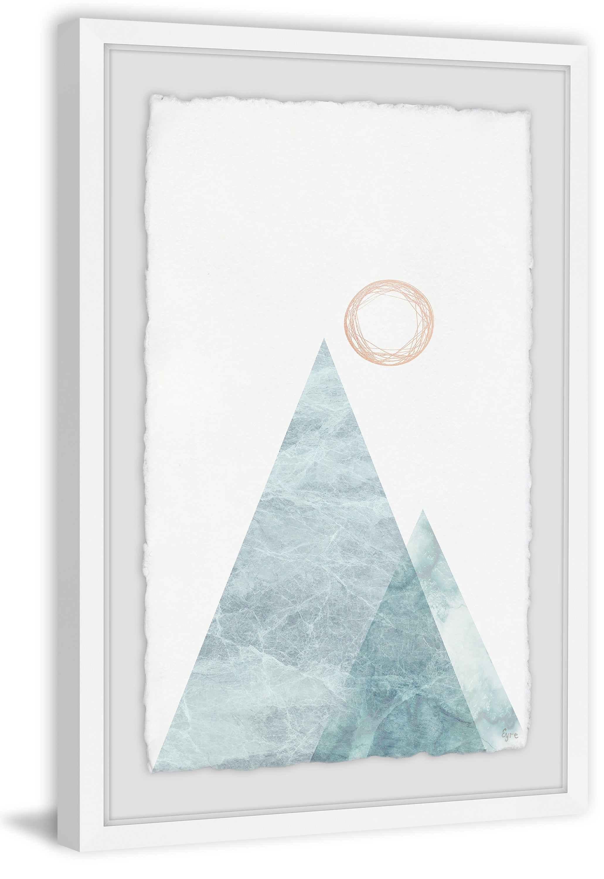 Mountain of Sea Framed Painting Print