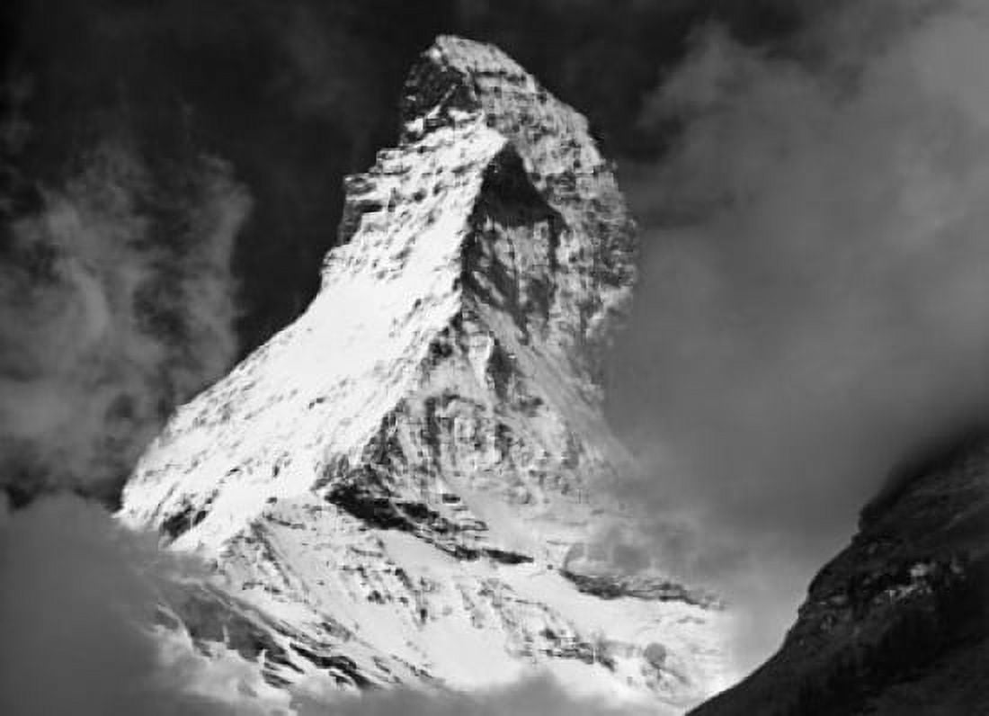 Mountain peak covered with snow Matterhorn Switzerland Canvas Art - (24 x 36)