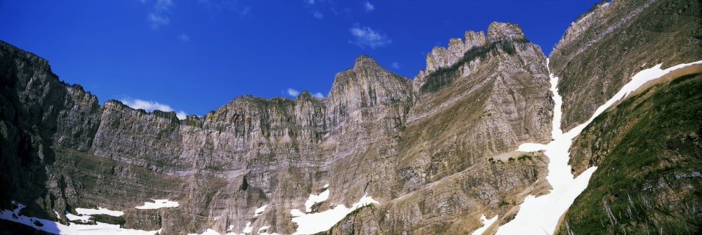 Mountain range Glacier National Park Montana USA Canvas Art - Panoramic Images (36 x 12)