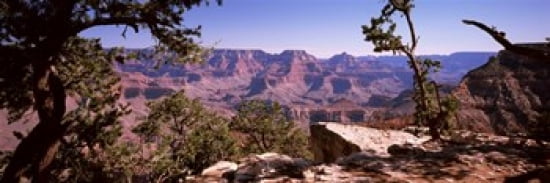 Mountain range Mather Point South Rim Grand Canyon National Park Arizona USA Canvas Art - Panoramic Images (36 x 13)
