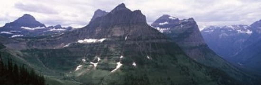 Mountain range US Glacier National Park Montana USA Canvas Art - Panoramic Images (18 x 6)