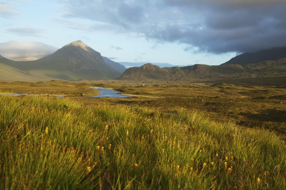 Mountain ridge Cuillin Isle of Skye Hebrides Scotland Canvas Art - Carl Bruemmer Design Pics (38 x 24)