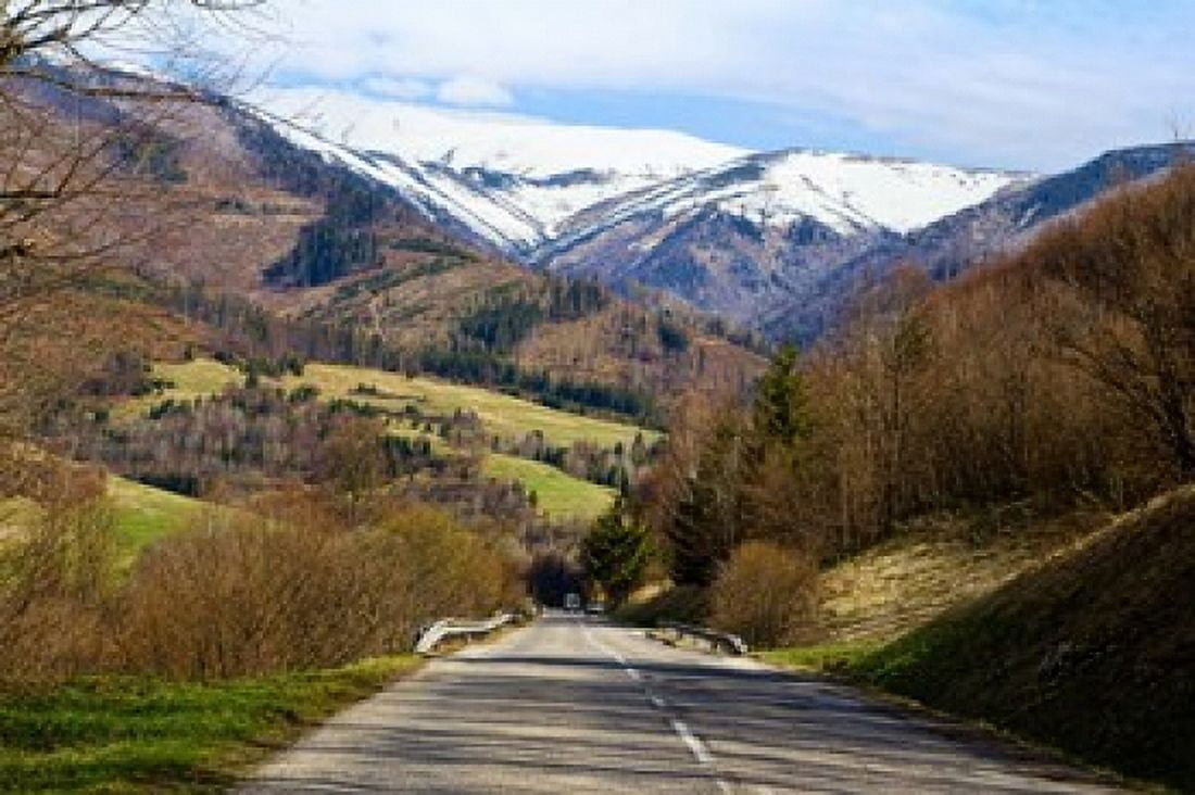 Mountain road in a valley Tatra Mountains Slovakia Canvas Art - Panoramic Images (36 x 24)