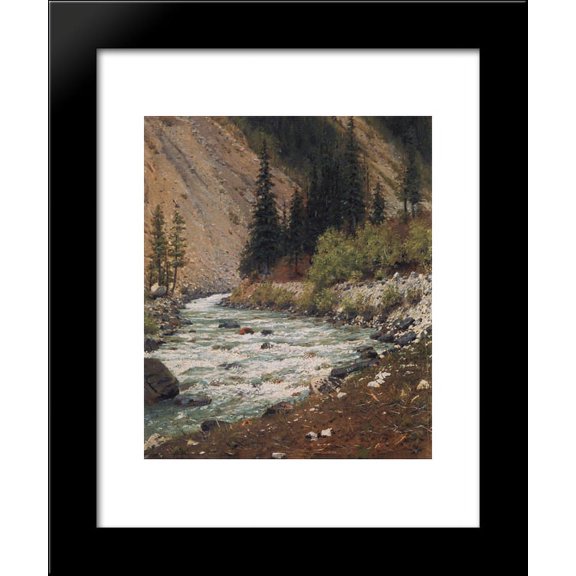 Mountain stream in Kashmir 20x24 Framed Art Print by Vasily Vereshchagin