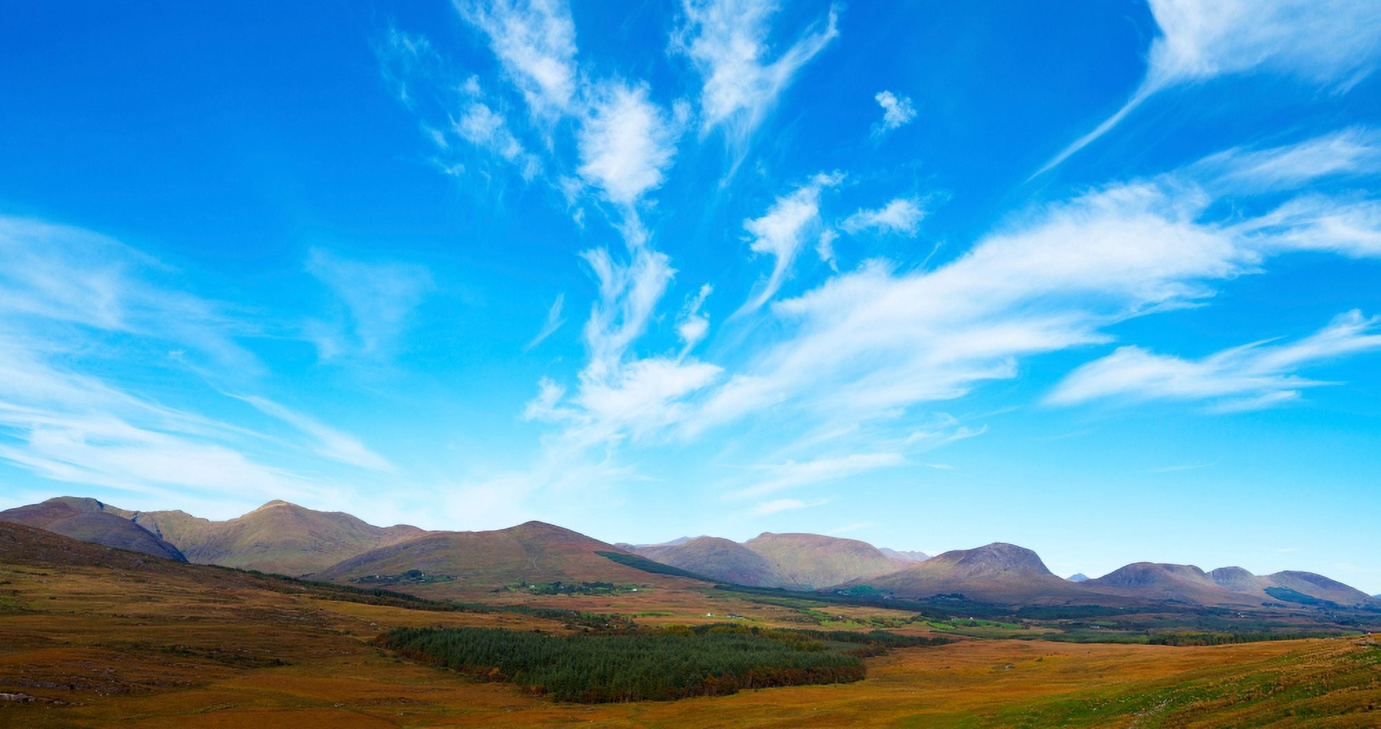 Mountain views of the MacGillicuddys Reeks Gearha Bridge Ring Of Kerry County Kerry Republic of Ireland Canvas Art - Panoramic Images (27 x 9)