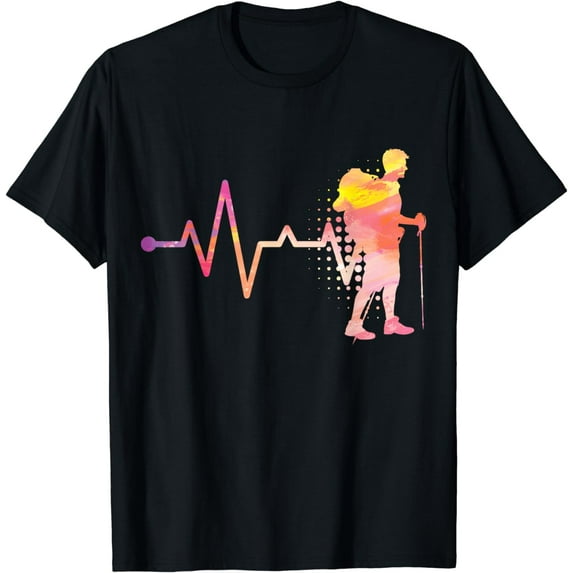 Mountaineer Heartbeat Mountain Climbing Hiking Hiker T-Shirt