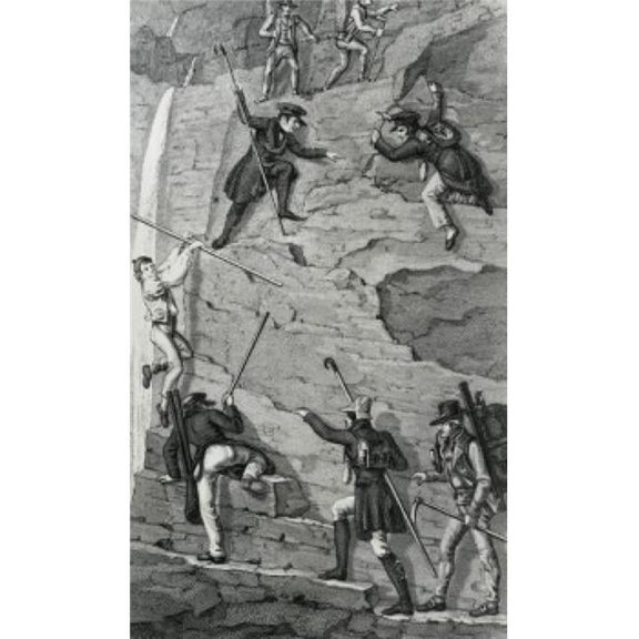 Mountaineering Artist Unknown Poster Print - 18 x 24 in.