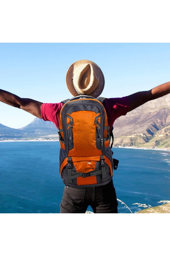 Mountaineering Backpack, Large Capacity Waterproof Hiking Bag, Multi-Functional Compartments Load Reduction System, Outdoor Adventures Trekking Camping, Enthusiasts Explorers