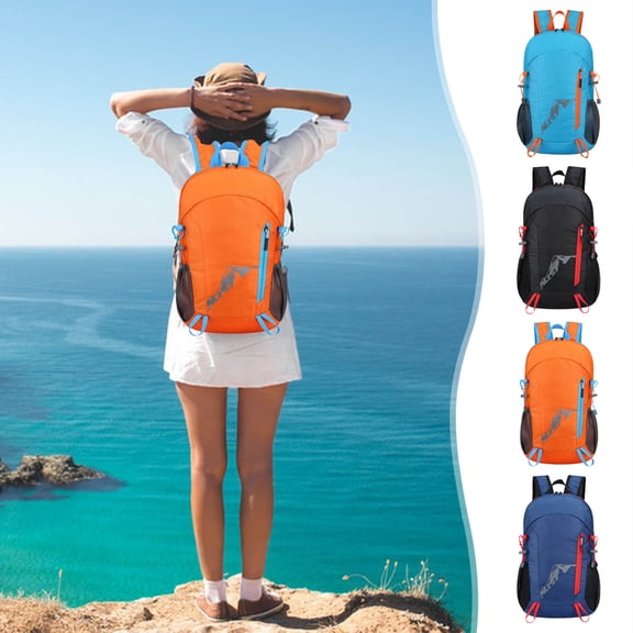 Mountaineering Backpack Waterproof | Lightweight Foldable Design | Large Capacity 45x28x19cm | Durable Nylon Polyester | Multi-Compartment Storage | Hiking Travel Outdoor Sports | 1 Piece