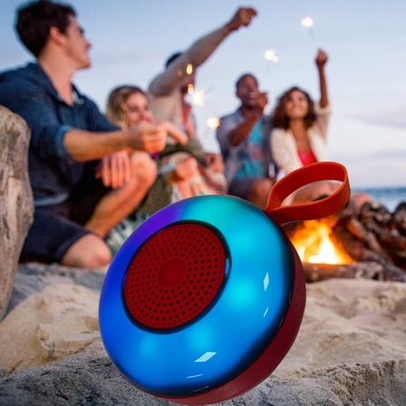 Mountaineering essential speaker,Floating Bluetooth Speaker for Pool, Waterproof Pool Bluetooth Speaker with Colorful Lights RGB Portable Wireless Bluetooth Speakers with Loud HD Sound
