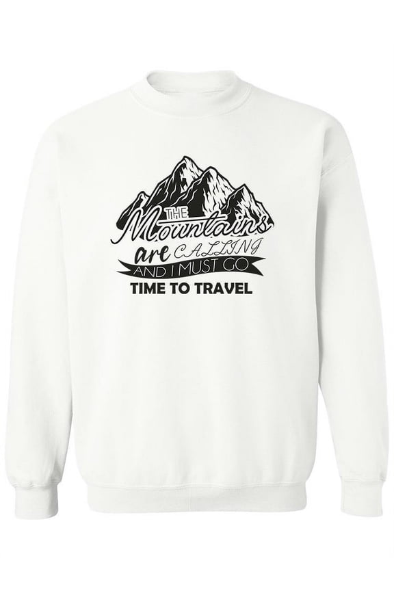 Mountains Are Calling Sweatshirt Women -SPIdeals Designs, Female Large