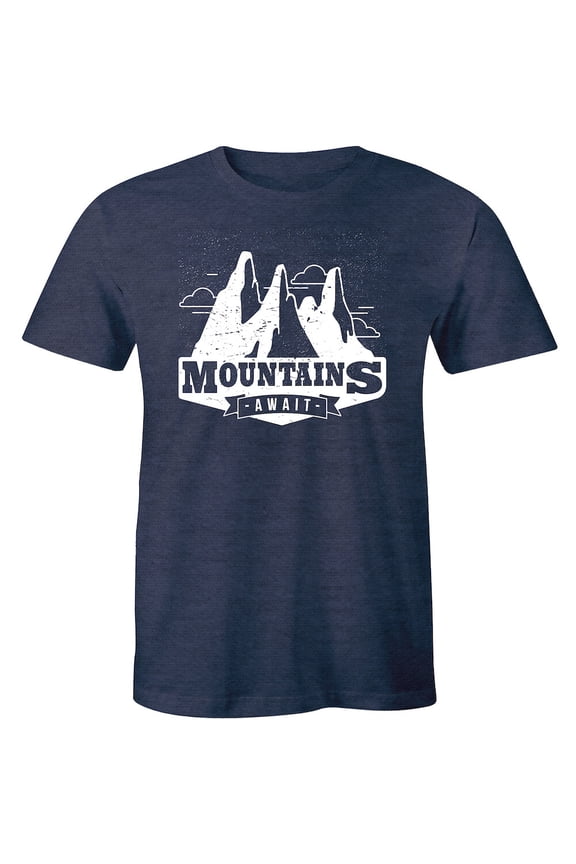 Mountains Await - A Mountain Over The Clouds Design Men'S T-Shirt