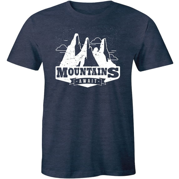 Mountains Await - A Mountain Over The Clouds Design Men's Gift T-Shirt