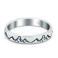 thumbnail image 1 of Mountains Band Ring 925 Sterling Silver Size 4, 1 of 5