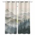 thumbnail image 1 of Mountains Blackout Curtains for Bedroom, Farmhouse Forest Nature Trees Landscape Thermal Insulated Kitchen Drapes with Grommets, Light Blocking Window Treatment, 2 Panels 52" x 84", 1 of 7