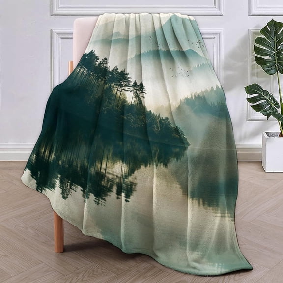 Mountains Blanket Gifts for Women Men Soft Warm Lightweight Cozy Landscape Throw Blankets for Bed Living Room Sofa Travel Home Decor 80"x60"