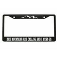 thumbnail image 1 of The Mountains are Calling and I Must go License Plate Frame/Car Accessories Auto License Plate Frame Car Tag Holder Cover (Carbon) (Black/Carbon/White), 1 of 6