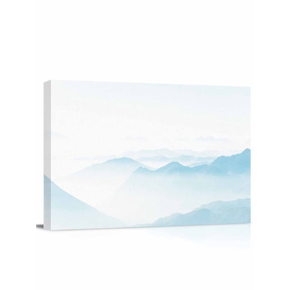 Mountains Canvas Print Wall Art Scenery Framed Canvas Art Wall Decor Real Photography Pictures Painting Morden Artwork for Living Room Bedroom, Ready to Hang - 12"x16"