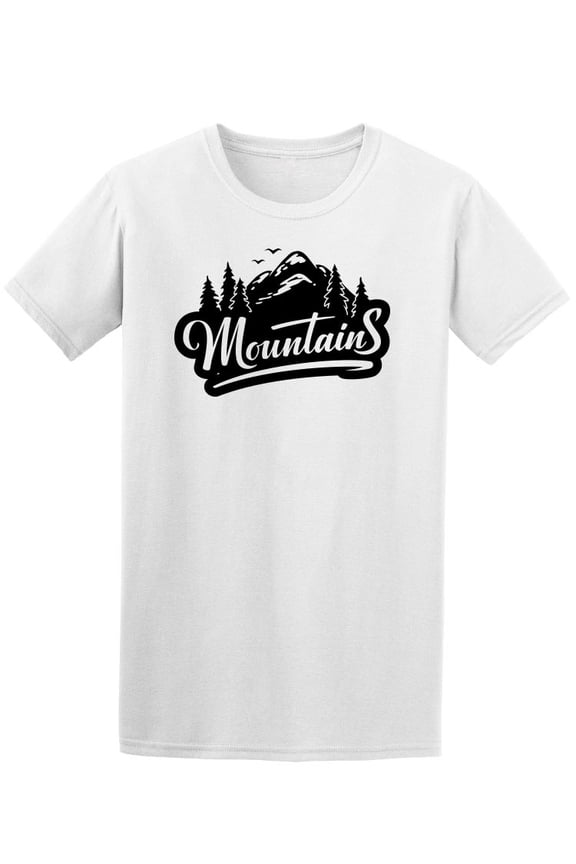 Mountains Emblem T-Shirt Men -Image by Shutterstock, Male Medium