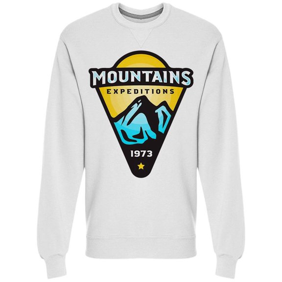 Mountains Expeditions Since 1973 Sweatshirt Men -Image by Shutterstock, Male Large