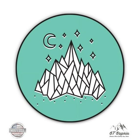 Mountains Explore Adventure Outdooor - 8" Vinyl Sticker - For Car Laptop I-Pad - Waterproof Decal