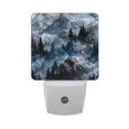 thumbnail image 1 of Mountains Foreset in Blue Gray Shade LED Night Light Sensor Lamp Plug-in Adjustable Brightness 2 Pack, 1 of 7
