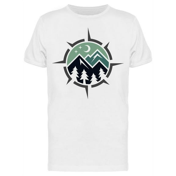 Mountains Forest Symbol T-Shirt Men -Image by Shutterstock, Male Large