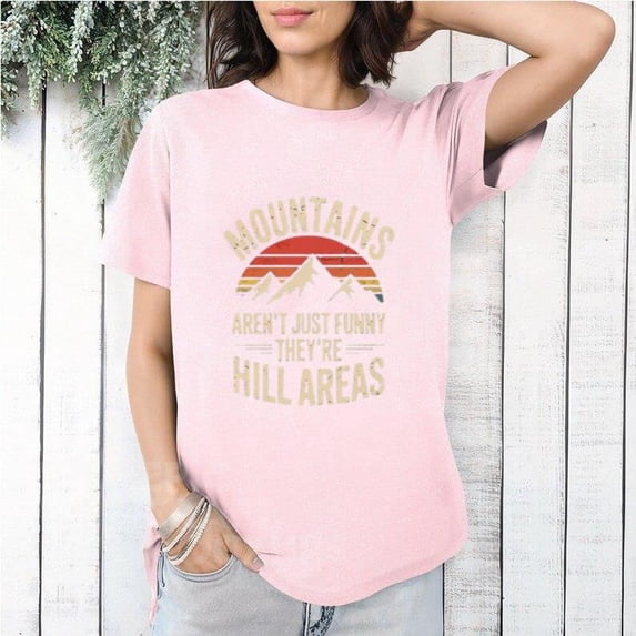 Mountains Funny Joke Pun Hiking Camping Outdoors Nature T-Shirt, for men & women, up to size 5XL