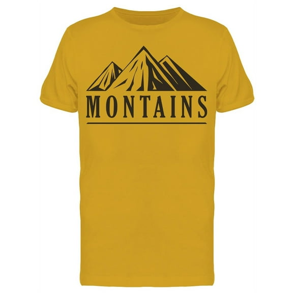 Mountains Graphic Sketch T-Shirt Men -Image by Shutterstock, Male Small