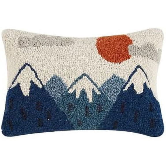 Mountains Hook Pillow, Wool and Poly Velvet$$Home Decor, Kitchen, & Other