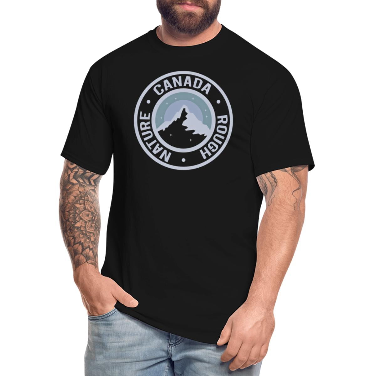 Mountains In Canada. Rough Nature Men's Tall T-Shirt - Walmart.com