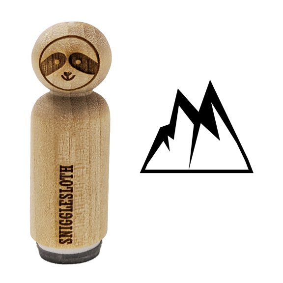 Mountains Jagged Rubber Stamp for Scrapbooking Crafting Stamping - Mini 1/2 Inch