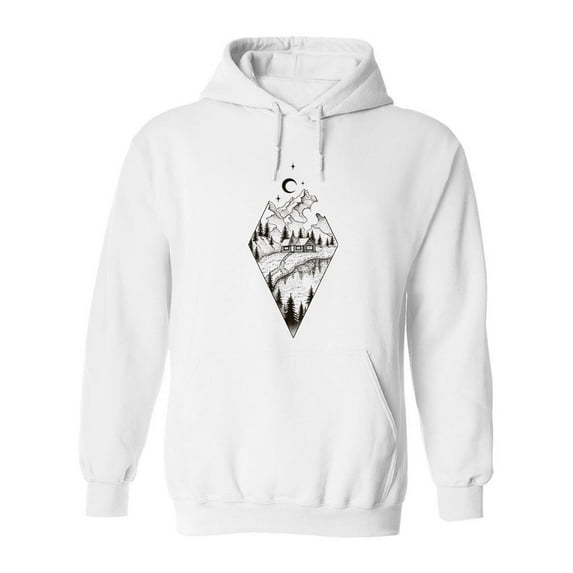 Mountains Landscape. Hoodie Men -Image by Shutterstock, Male Small