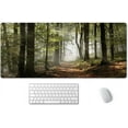 thumbnail image 1 of Mountains with Mist Mouse Pad 35.5 X 15.7 Inch XXL Full Desk Mousepad Extended Large Non-Slip Rubber Base Waterproof Big Keyboard Mat with Stitched Edges for Gaming and Office, 1 of 6