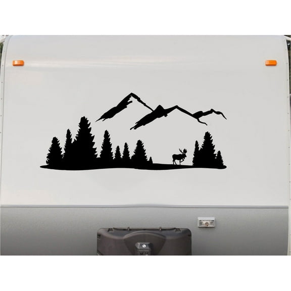 Mountains Motorhome Stripe Kit - Moose RV Stickers - Trailer Stickers- Camper Decal