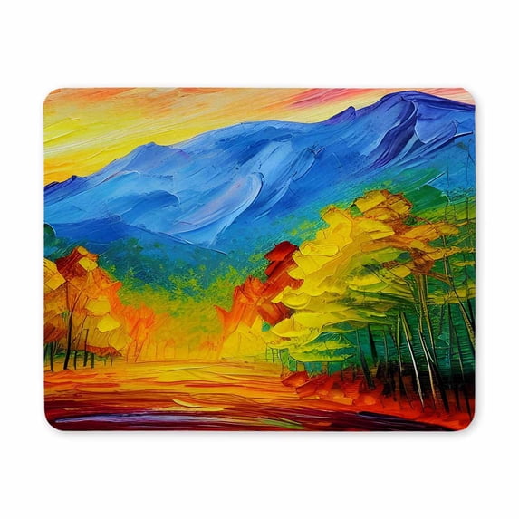 Mountains Mousepad Mat Nature Mouse Pad Office Mousemat Print Mousepad,Computer Mouse Mat Square Waterproof Mousepad Non-Slip Rubber Base MousePads for Office Home Laptop