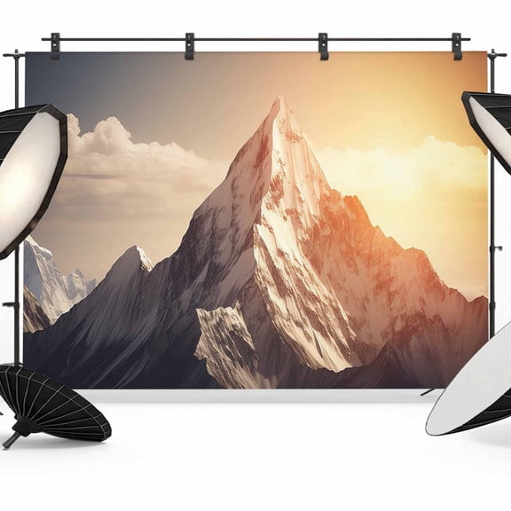 Mountains Natural Backdrop for Photography, Landscape Alps Photo Backdrop Portrait Background Party Banner Photo Backgrounds for Studio Booth Props, 7x5ft