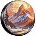 thumbnail image 1 of Mountains Natural Scenery Spare Tire Cover Wheel Protector Weatherproof Wheel Cover Universal Decorative Accessories for Camper RV SUV Travel Trailer, 1 of 10