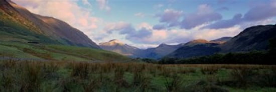 Mountains On A Landscape Glen Nevis Scotland United Kingdom Canvas Art - Panoramic Images (36 x 12)