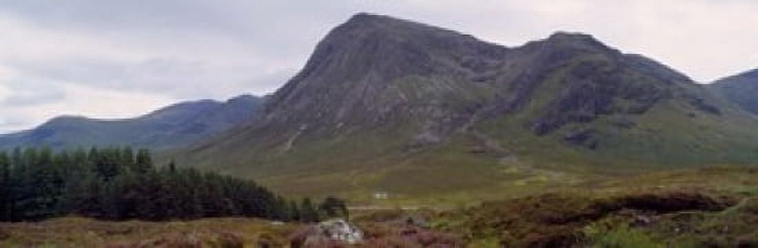 Mountains On A Landscape Glencoe Scotland United Kingdom Canvas Art - Panoramic Images (18 x 6)