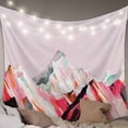 thumbnail image 1 of Mountains Pink Large Tapestry for Bedroom Wall Hanging Tapestry,Abstract Contemporary Graffiti Painting Art Ceiling Backdrop Tapestries Poster Blanket Wall Decor for Teens Room Living Room 86" x 104", 1 of 8