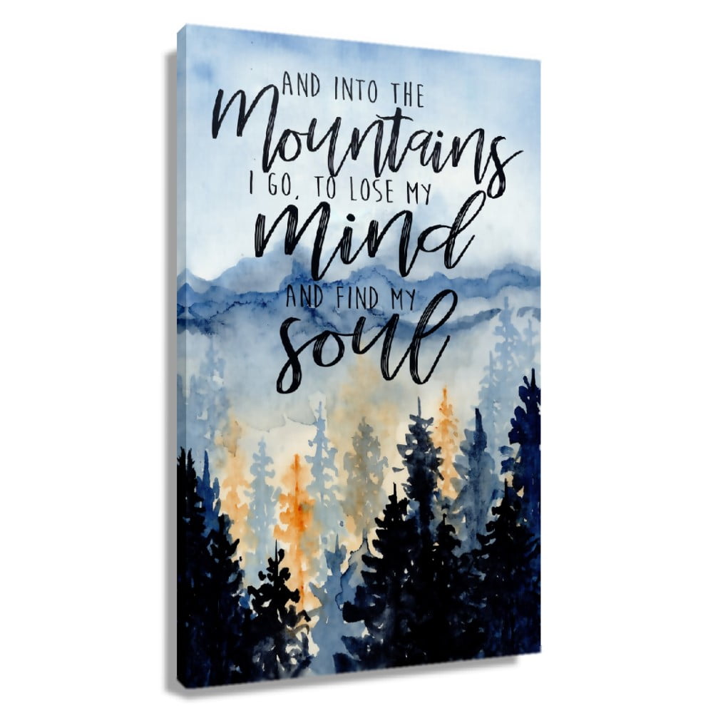 Mountains Poster Inspirational Wall Art Canvas Wall Art For Bedroom ...