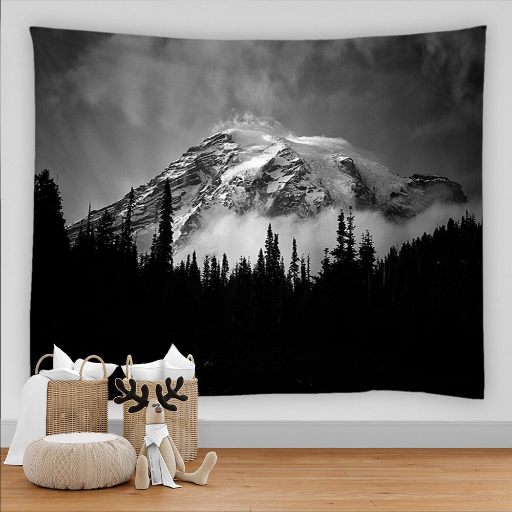 Mountains Psychedelic Tapestry Forest landscape Starry Sky Tapestries