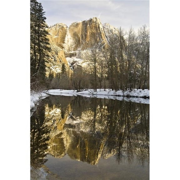 Mountains Reflecting in Merced River in Winter Yosemite National Park California United States of America Poster Print by Robert Brown, 22 x 34 - Large